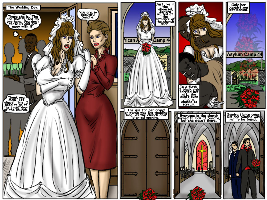Cartoon Bride Gangbang Blacks - My Wedding GangBang- illustrated interracial - Porn Cartoon Comics