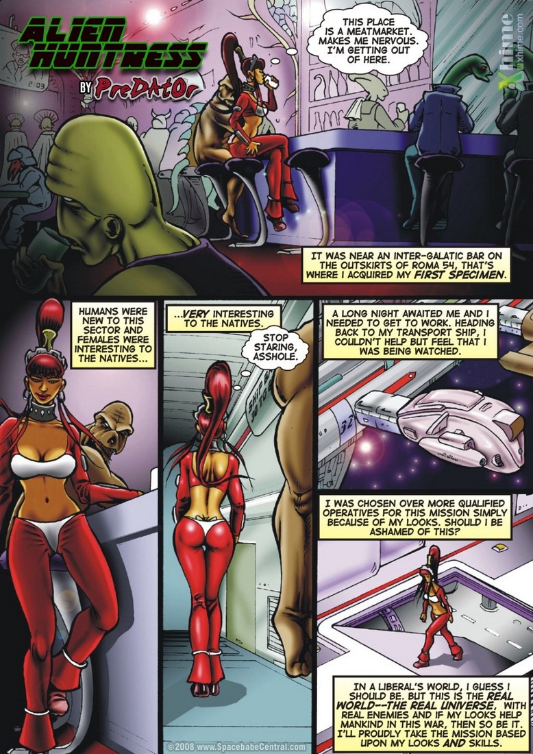 Alien Huntress 1-5 - Porn Cartoon Comics