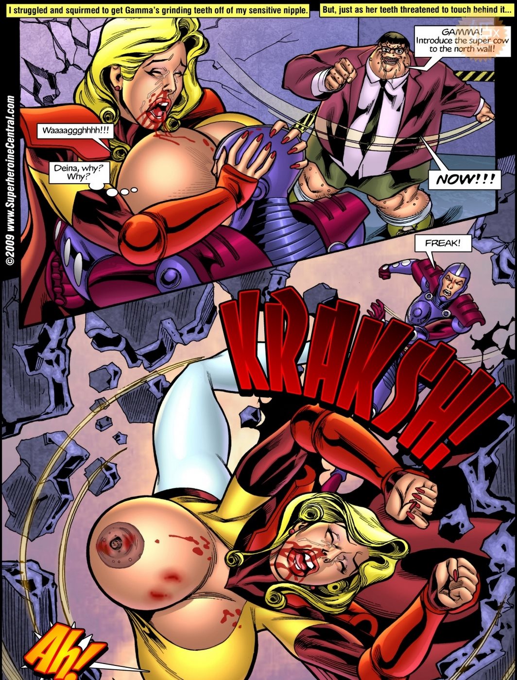Superheroine Central- Mighty cow - Porn Cartoon Comics