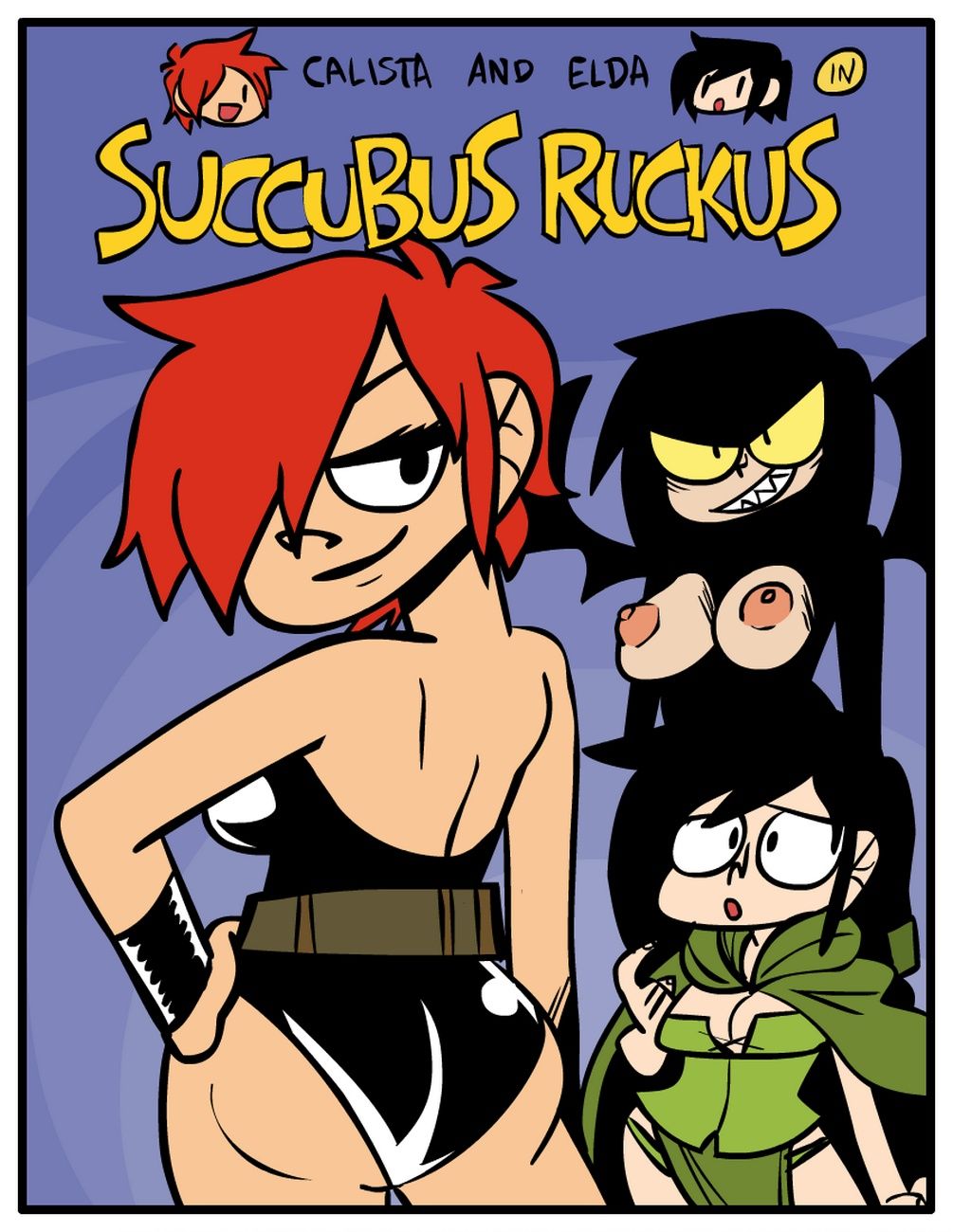 Succubus Ruckus- Calista and Elda - Porn Cartoon Comics