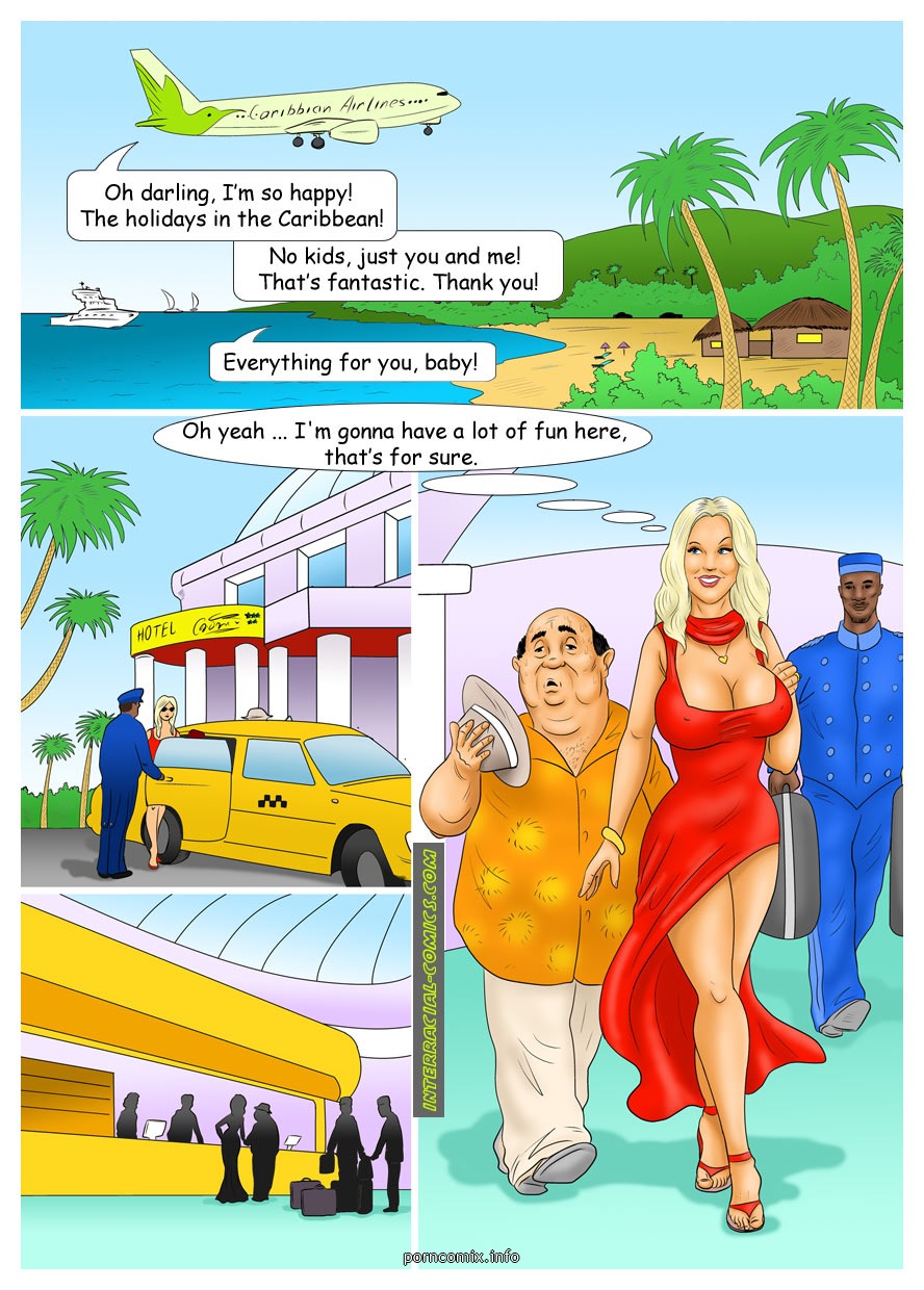 Holiday Interracial Sex - The Caribbean Holidays- Interracial - Porn Cartoon Comics