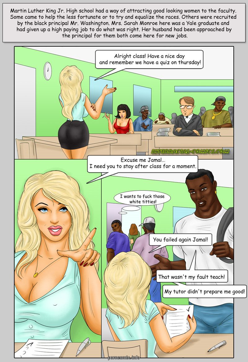 800px x 1164px - The Teacher- Interracial - Porn Cartoon Comics