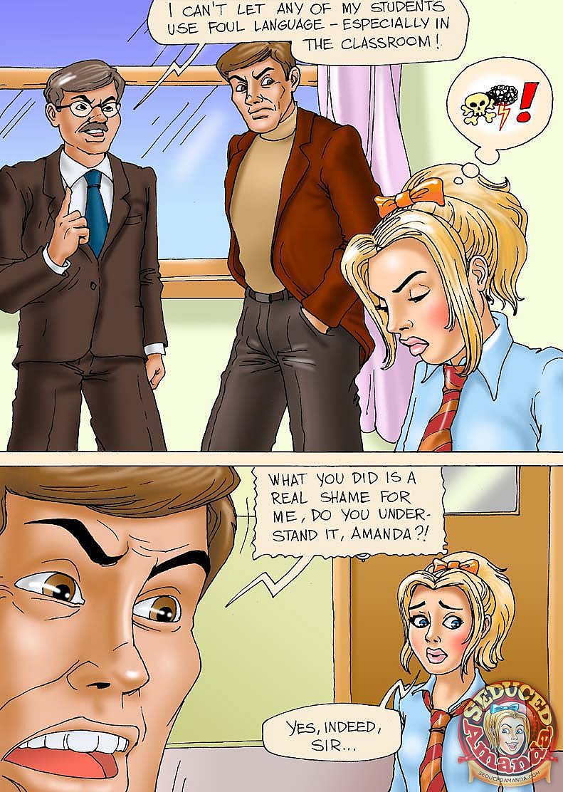 Seduced Amanda-College Punishment - Porn Cartoon Comics