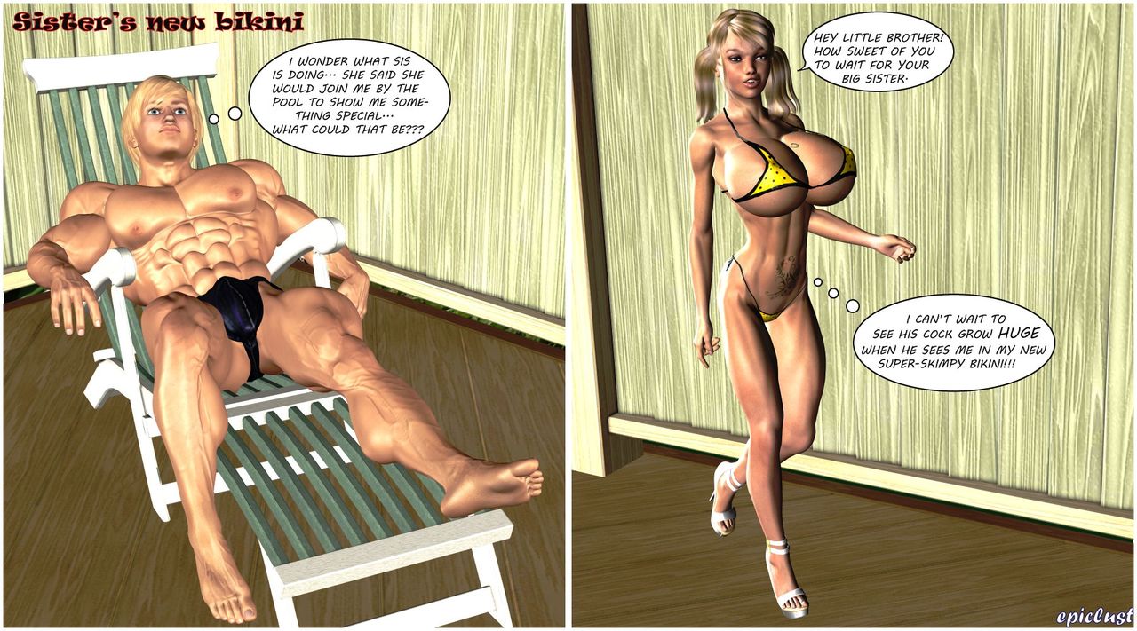 Busty Brother Sister Porn - Busty Sister's New Bikini- Timdonehy200 - Porn Cartoon Comics