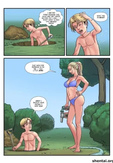 Mom Son-Yard Work 03 (33)