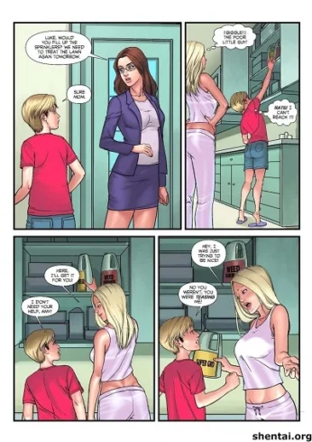 Mom Son-Yard Work 03 Dreamtale