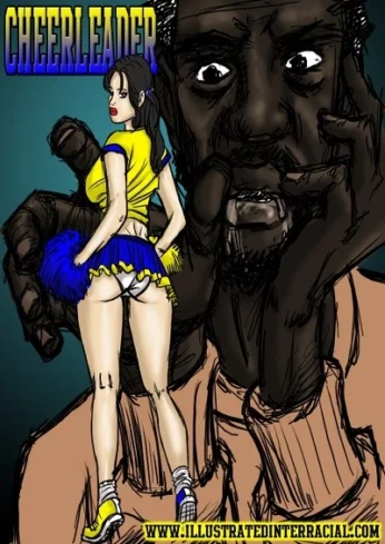 Cheerleaders- illustrated interracial