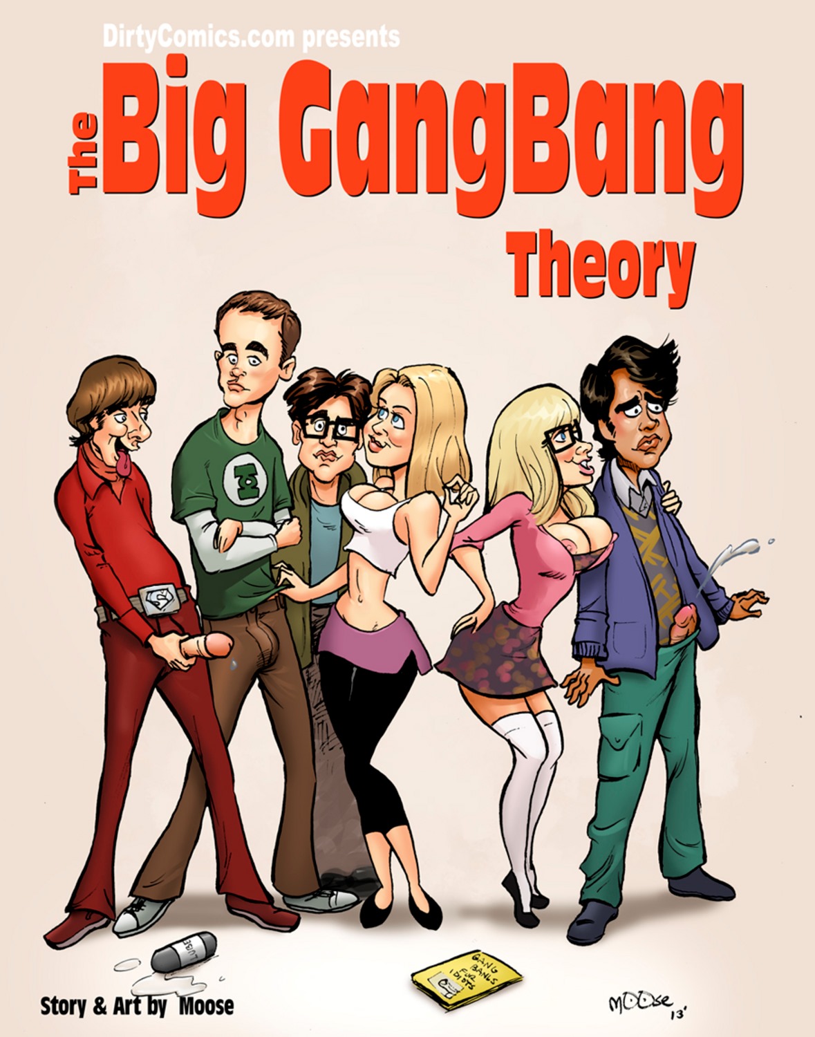 Interracial Sex Toons Gang - The big gang bang Theory - Interracial Sex Comics