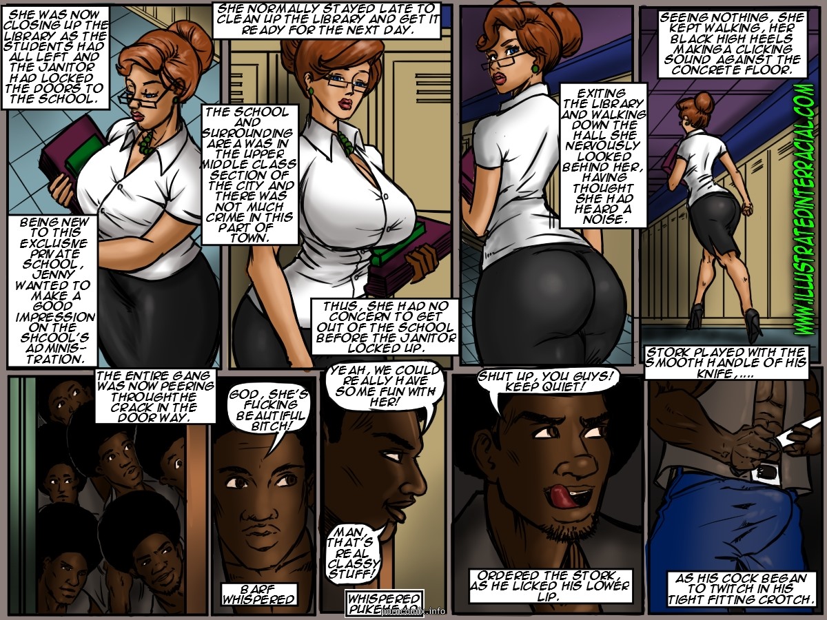 Interracial porn comic librarian