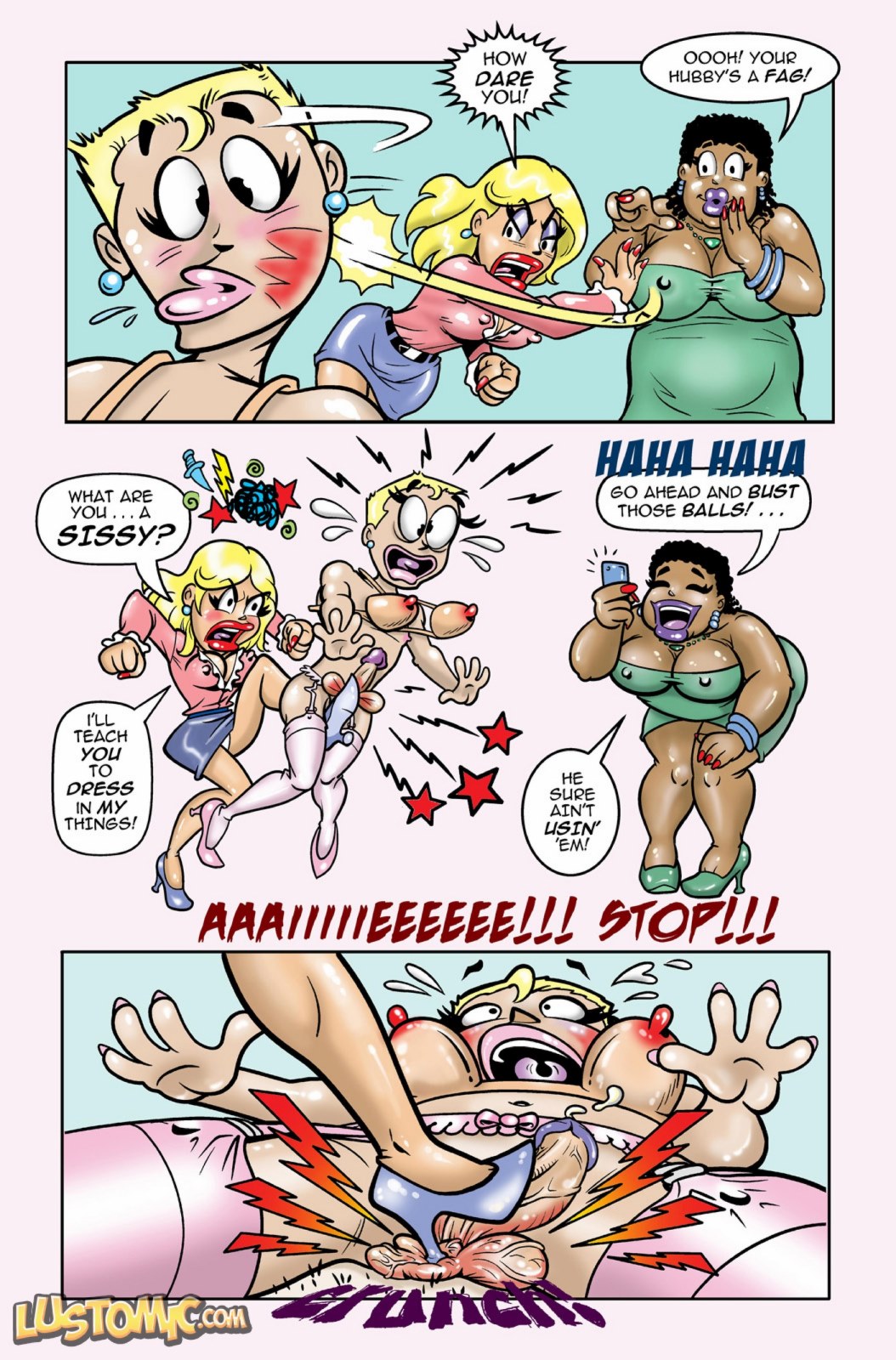 Caught and bust comic porn