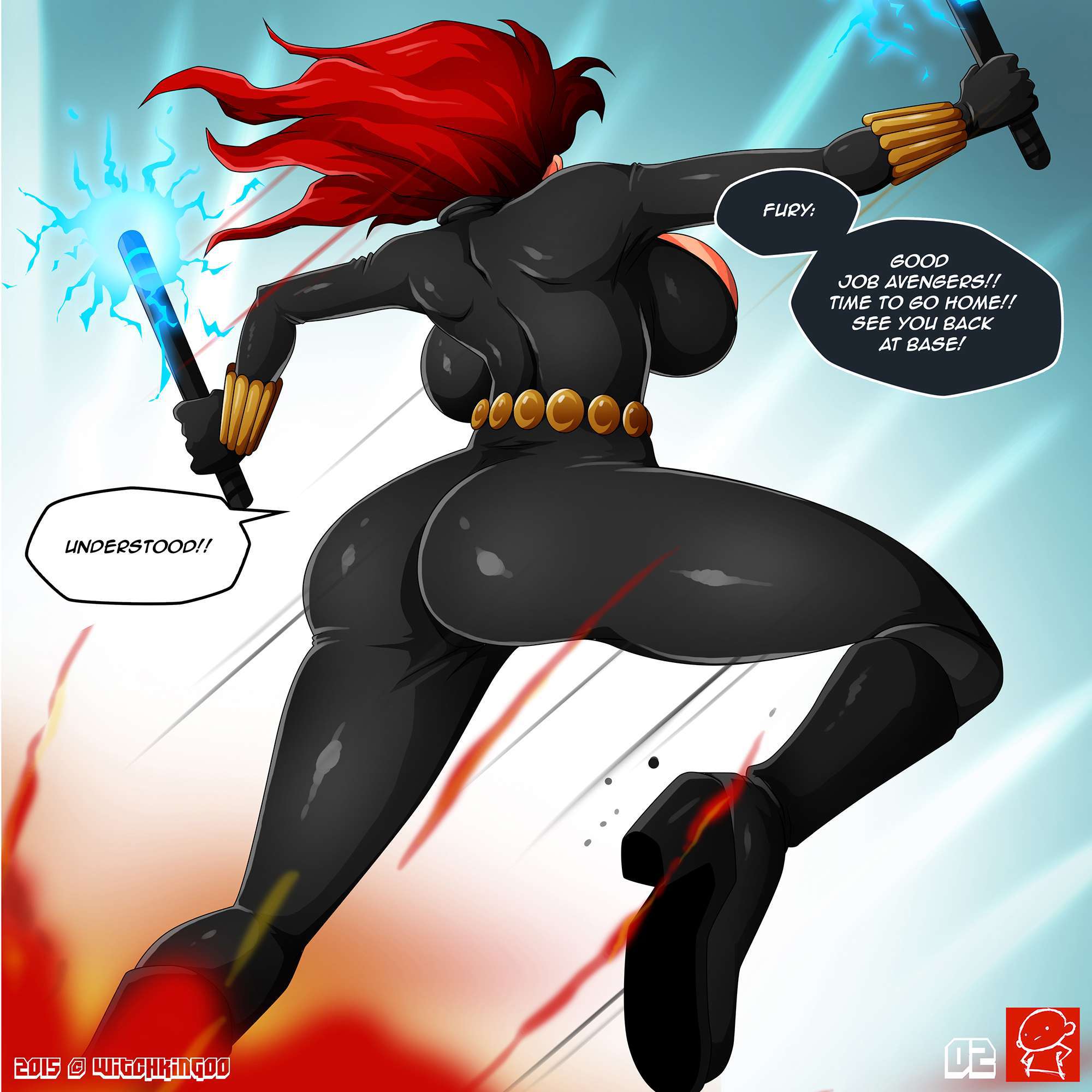 Black Widow Toon Porn - Black Widow- (Avengers) Witchking00 - Porn Cartoon Comics