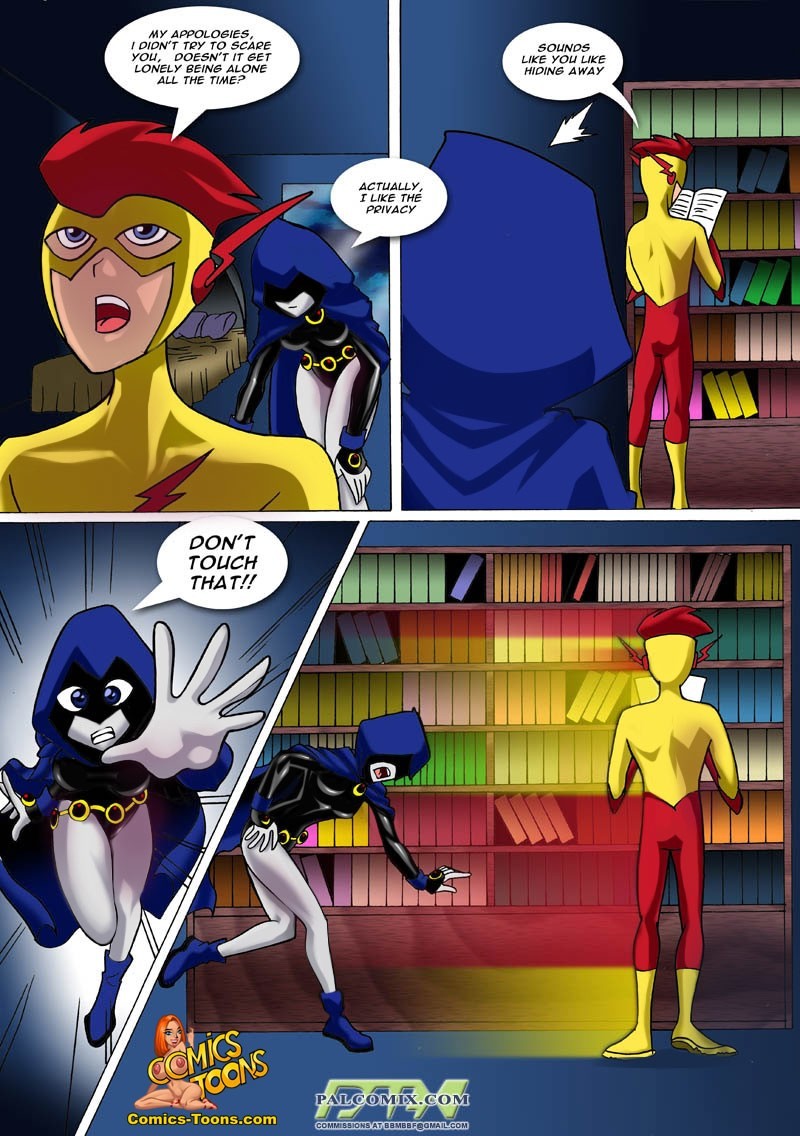 Cartoon Sex Flash - Teen Titans Comic - Raven vs Flash - Porn Cartoon Comics
