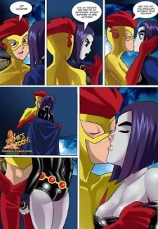 Teen Titans Comic - Raven vs Flash