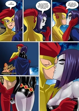 Teen Titans Comic – Raven vs Flash