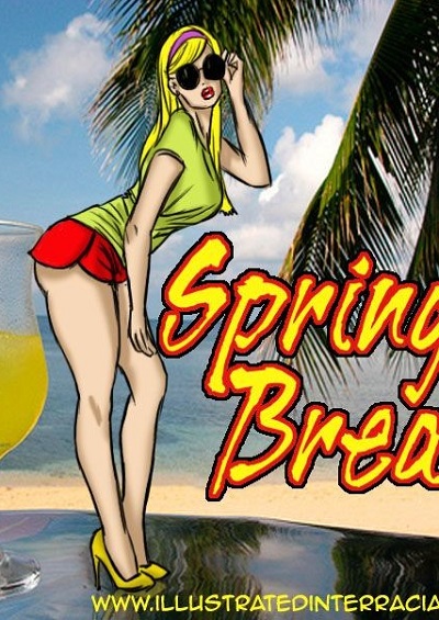 Spring Break- illustrated interracial