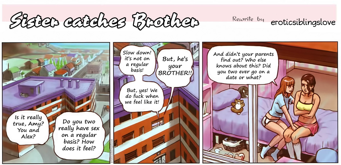 Brother Book Fuck Sister - Sister catches Brother - Porn Cartoon Comics
