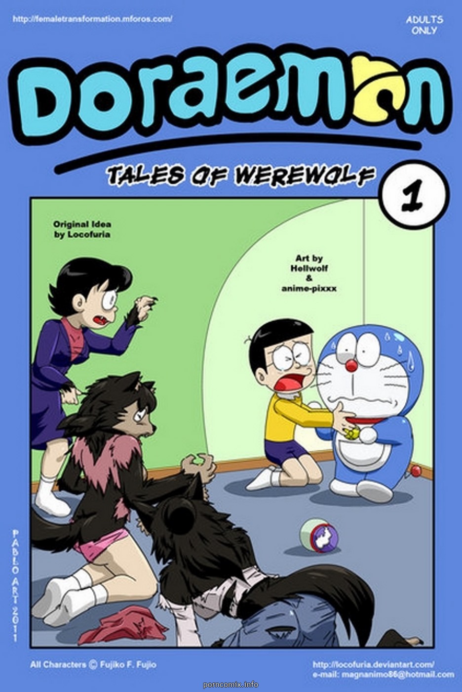 Hot Sex Of Cartoon Doraemon - Doraemon- Tales of Werewolf - Porn Cartoon Comics