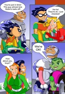 The Teen Titans – [Drawn-Sex] – Lucky Meet