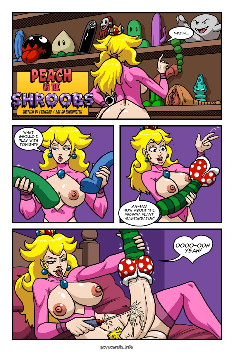 Mario Lesbian Porn Toon - Peach vs the Shroobs (Super Mario Bros.) - Porn Cartoon Comics