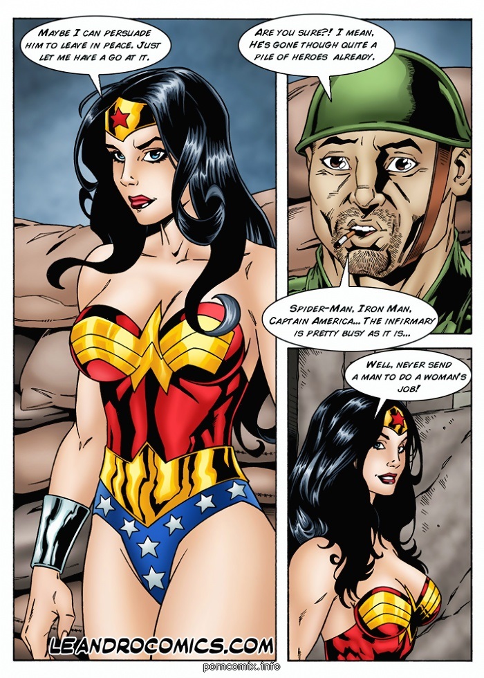Sexy Wonder Woman Comic Book - Wonder Woman vs Incredibly Horny Hulk - Porn Cartoon Comics