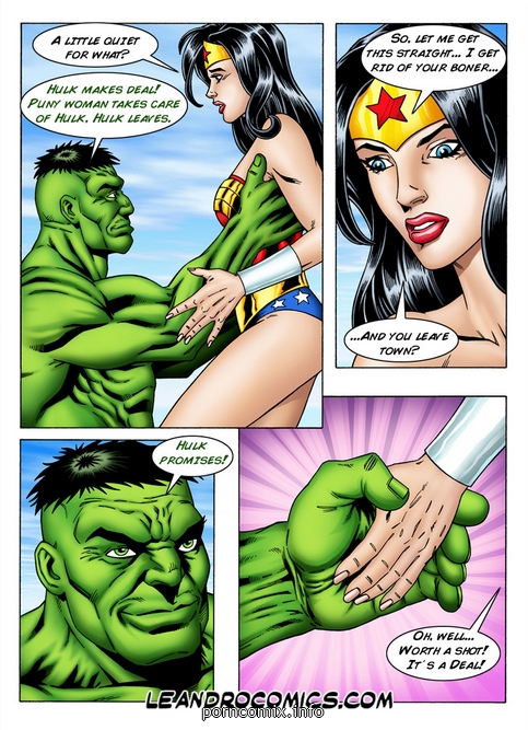 483px x 667px - Wonder Woman vs Incredibly Horny Hulk - Porn Cartoon Comics