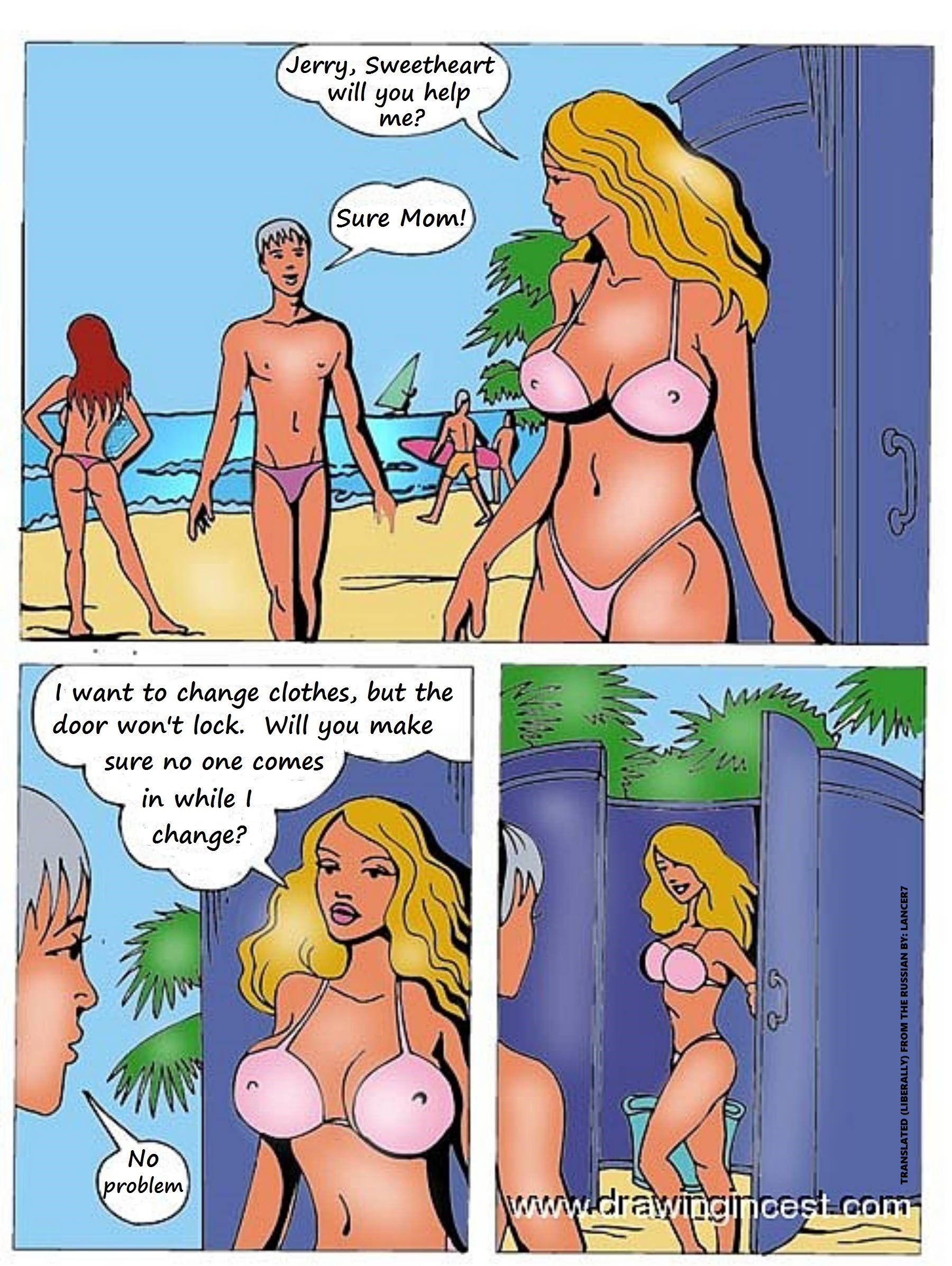 1800px x 2394px - The Family Beach Vacation - Porn Cartoon Comics