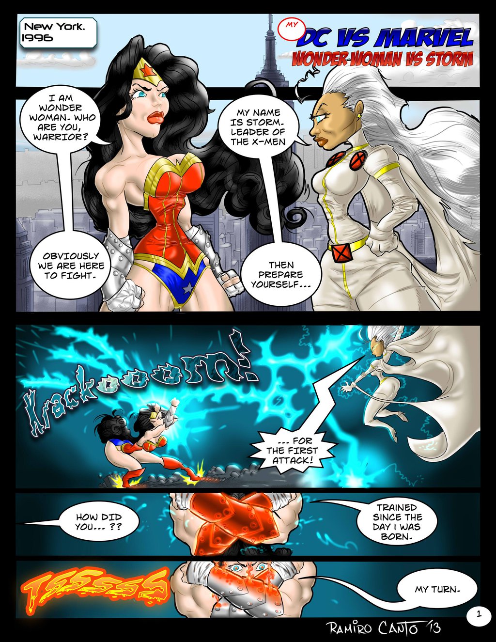 Dc Comics Wonder Woman Porn - Wonder Woman vs Storm- DC vs Marvel - Porn Cartoon Comics