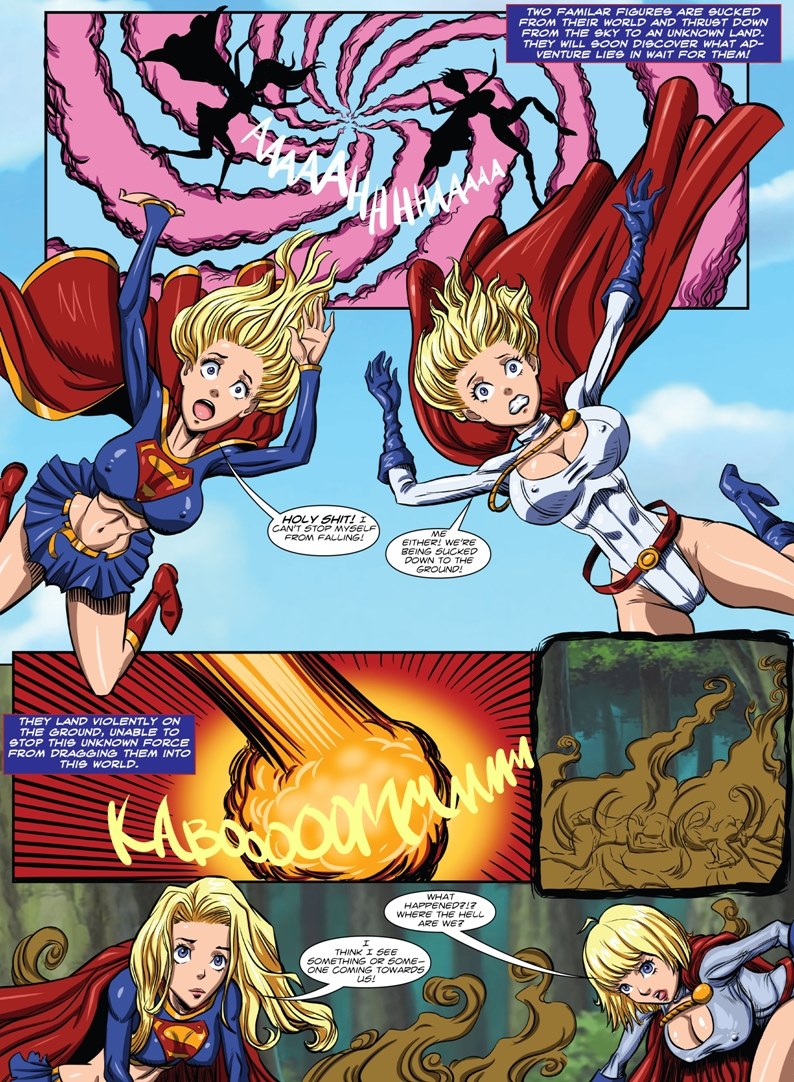 Supergirl and Power Girl- Pervtopia - Porn Cartoon Comics