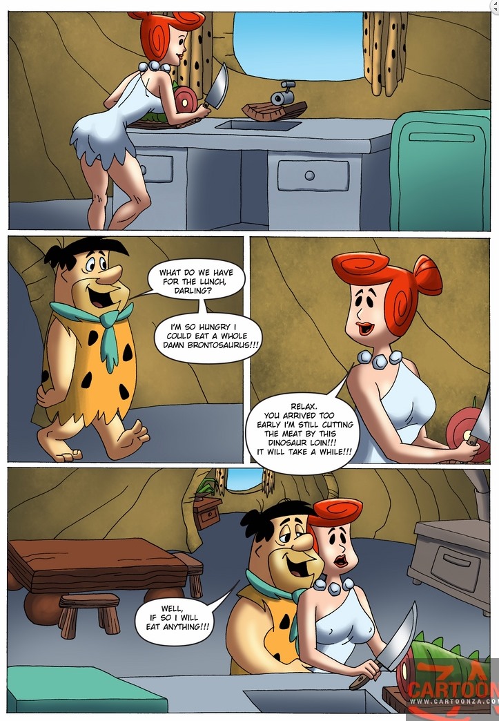 Shemale Toon Porn Flintstones - The Flintstones- Good Lunch - Porn Cartoon Comics