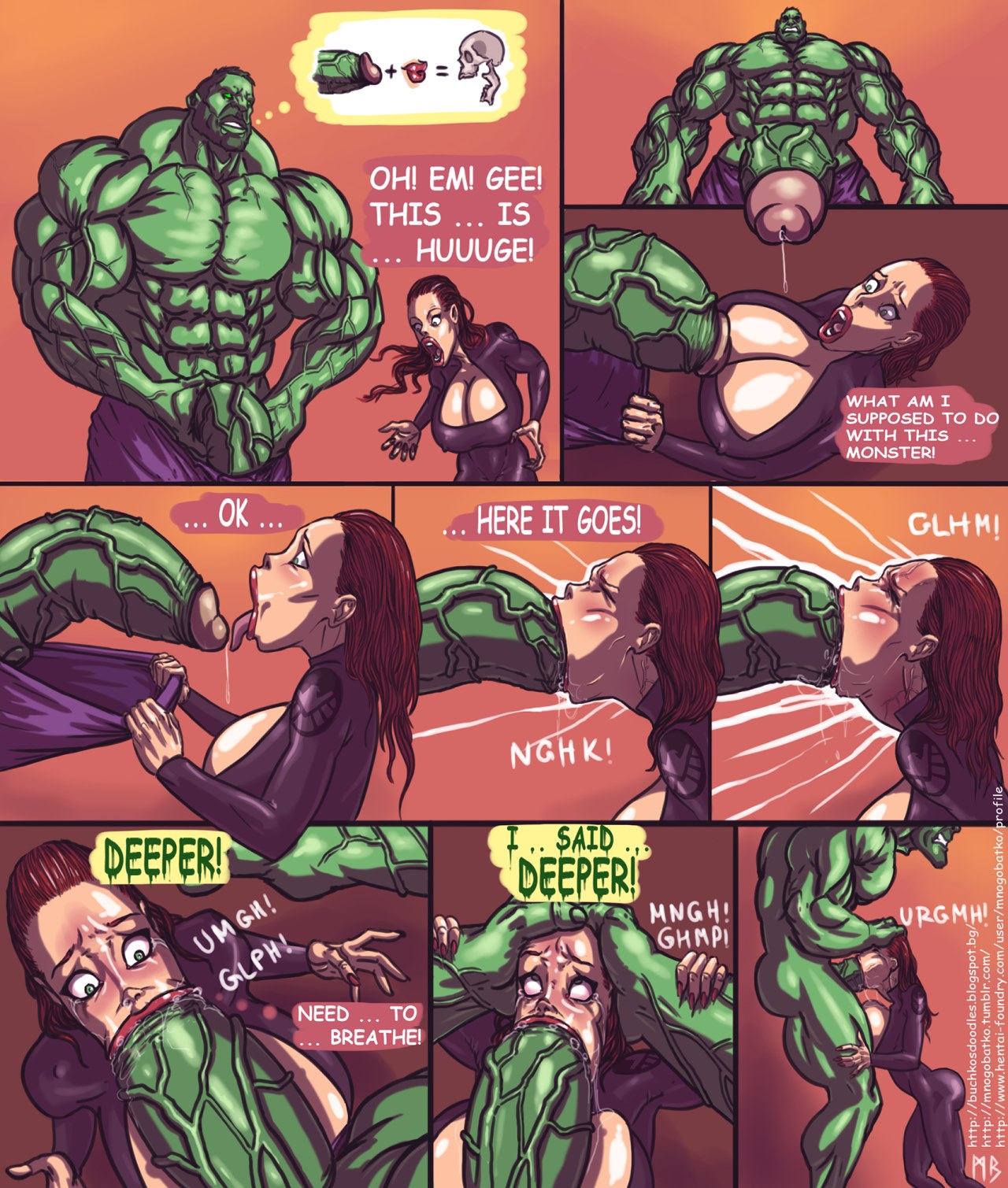 Black wisow vs hulk porn comics