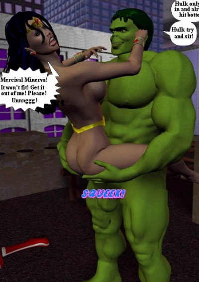 Incredible Hulk VS Wonder Woman - Porn Cartoon Comics