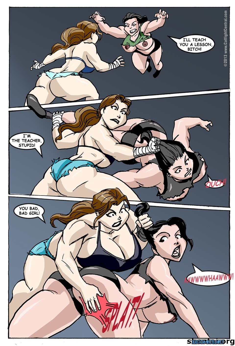 Comics porn catfight wrestling lesbian