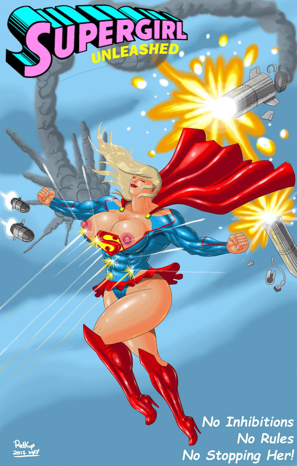 Hero Toon Boobs - Supergirl Unleashed- Legion Of Super Heroes - Porn Cartoon Comics