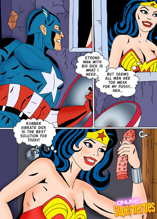 Captain America Cartoon Porn - Captain America vs Wonder Woman - Porn Cartoon Comics