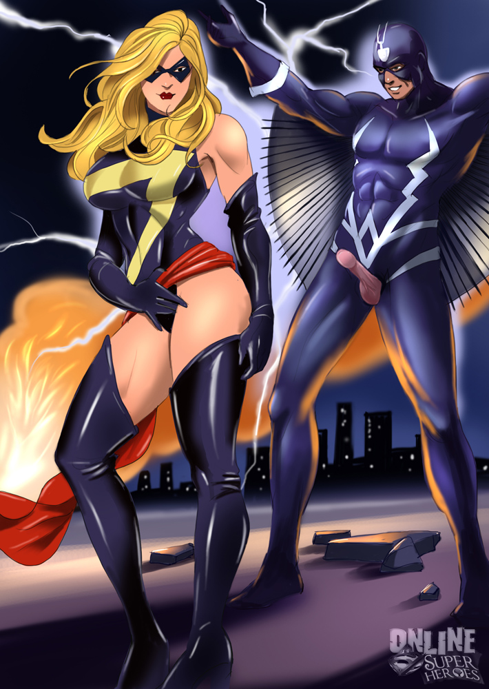 710px x 1000px - Black Bolt vs Miss Marvel- Sexual experience! - Porn Cartoon Comics