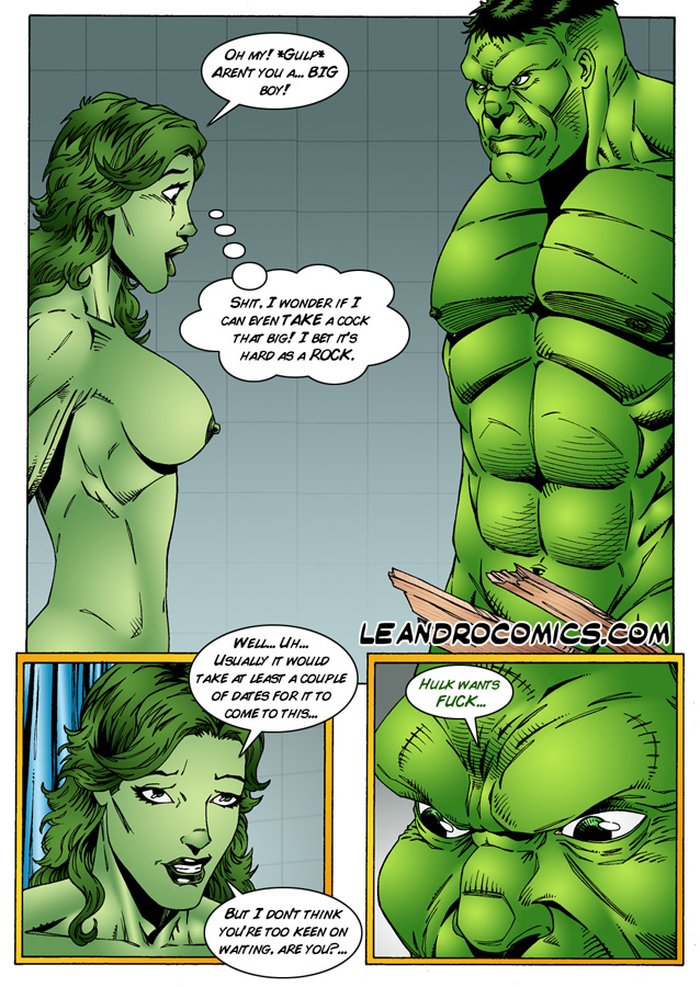 Hulk Massive Cock Cartoons - The Incredible Excited Hulk- Leandro - Porn Cartoon Comics