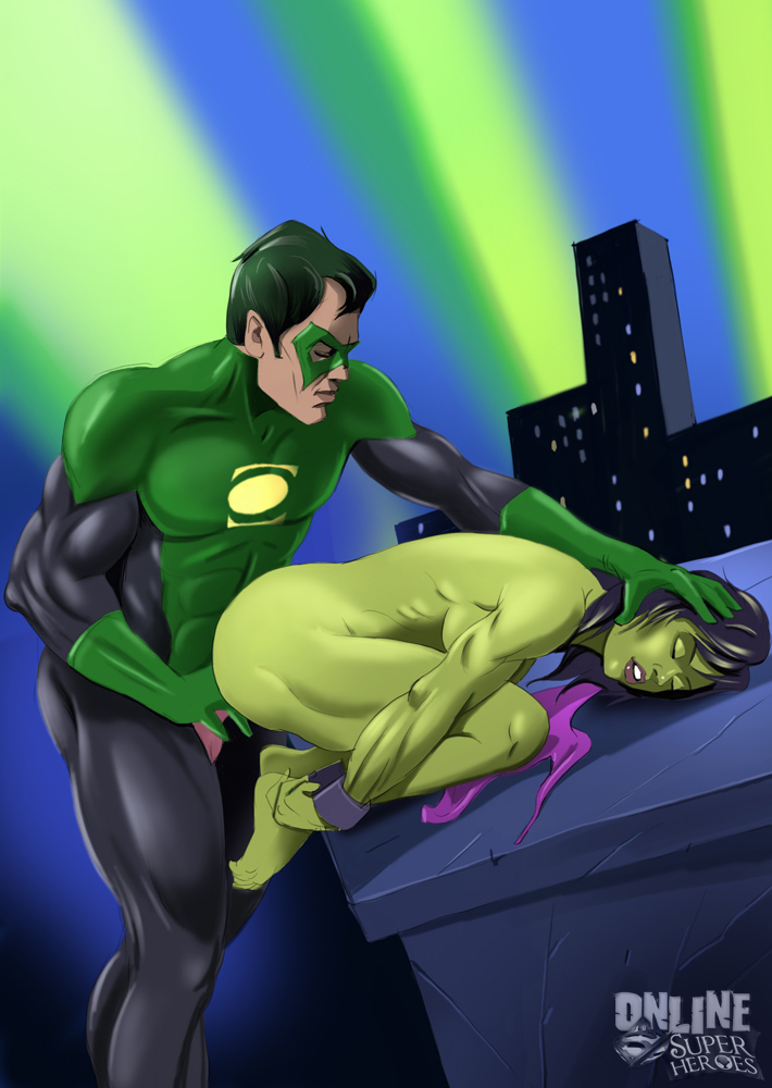 710px x 1000px - She Hulk- Green Lantern- Green Meeting - Porn Cartoon Comics