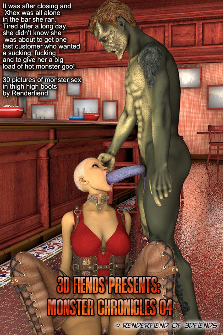 Porn 3d monster comic