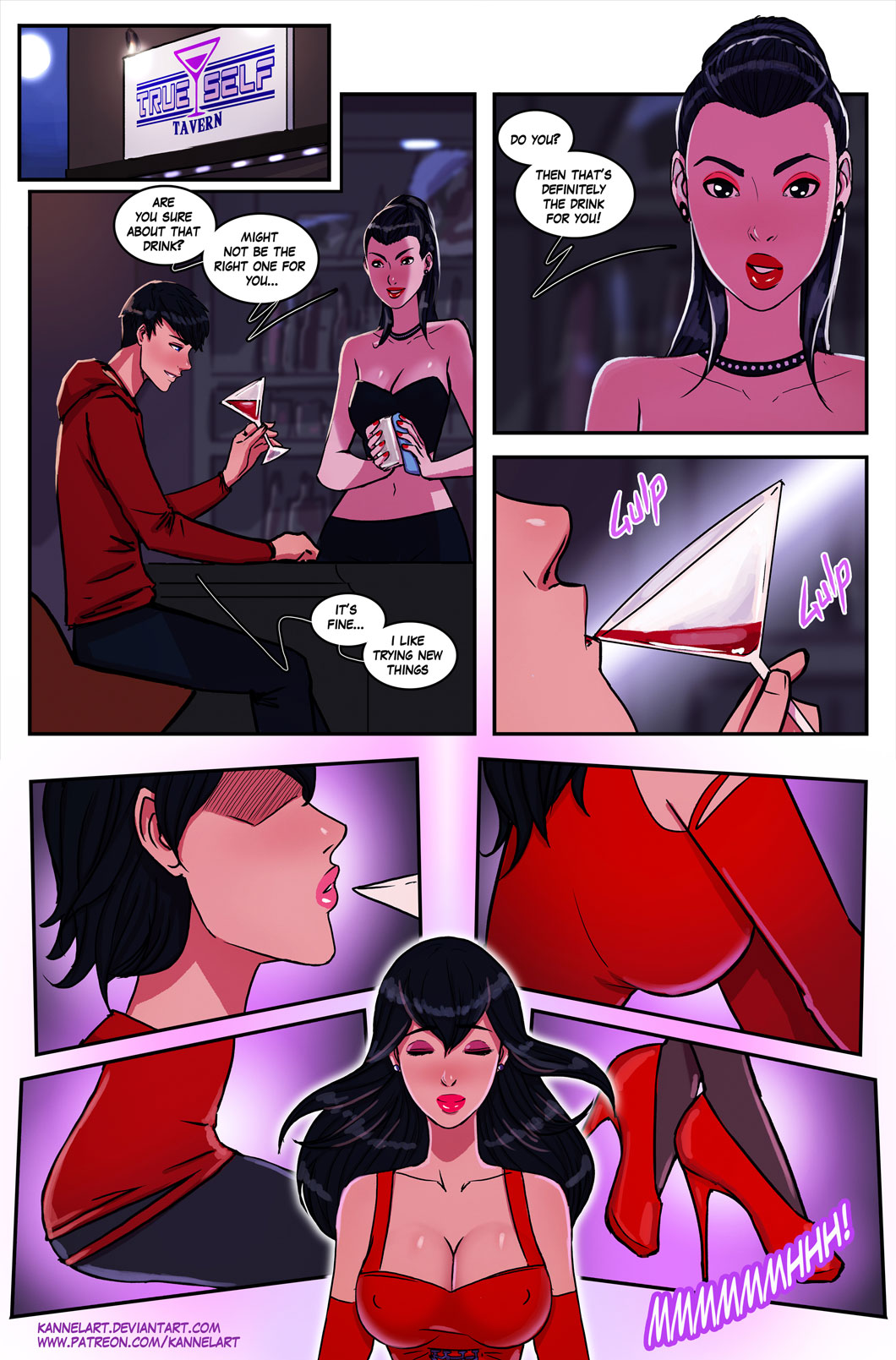 Girlfriend Porn Self - True Self Tavern- The Girl in Red - Porn Cartoon Comics