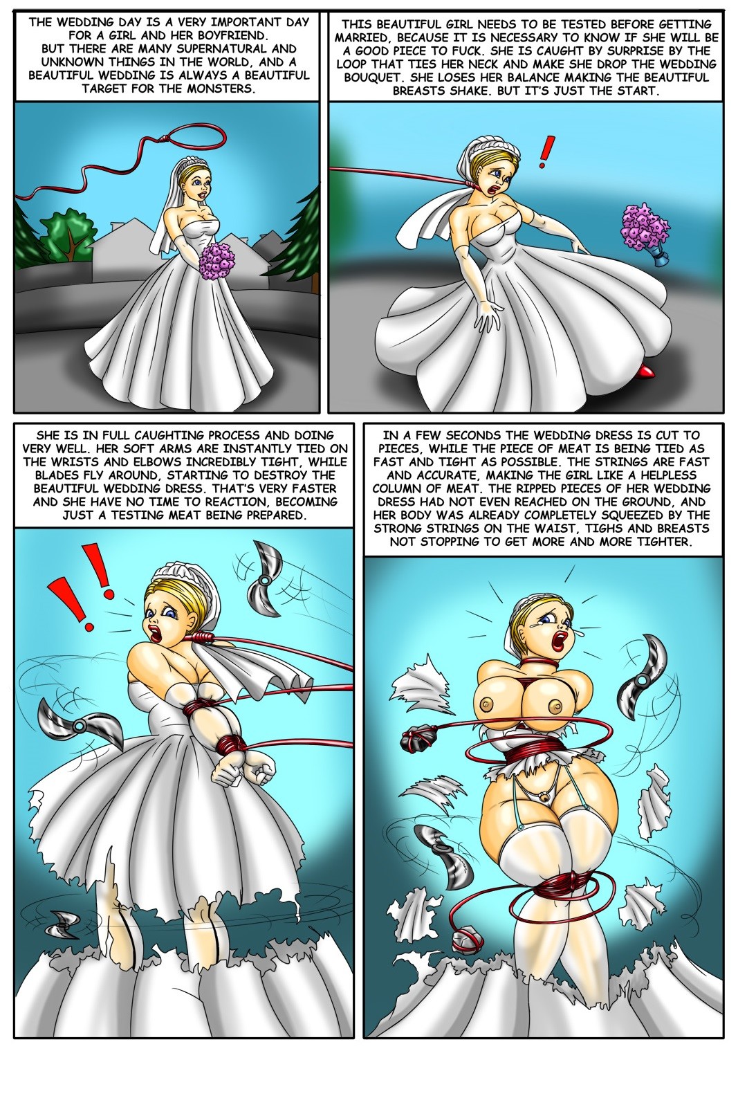 Fucking The Bride Comics - Monster Bride Testing Service - Porn Cartoon Comics
