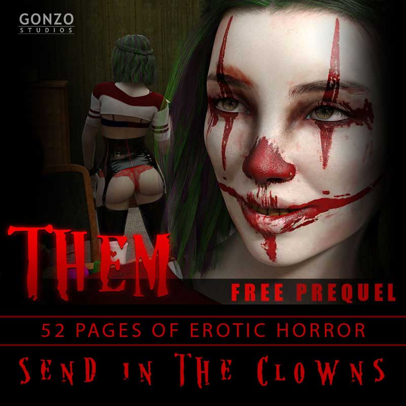 Erotic Horror Porn - Them- Erotic Horror Prequel Send in the Clowns - Porn Cartoon Comics