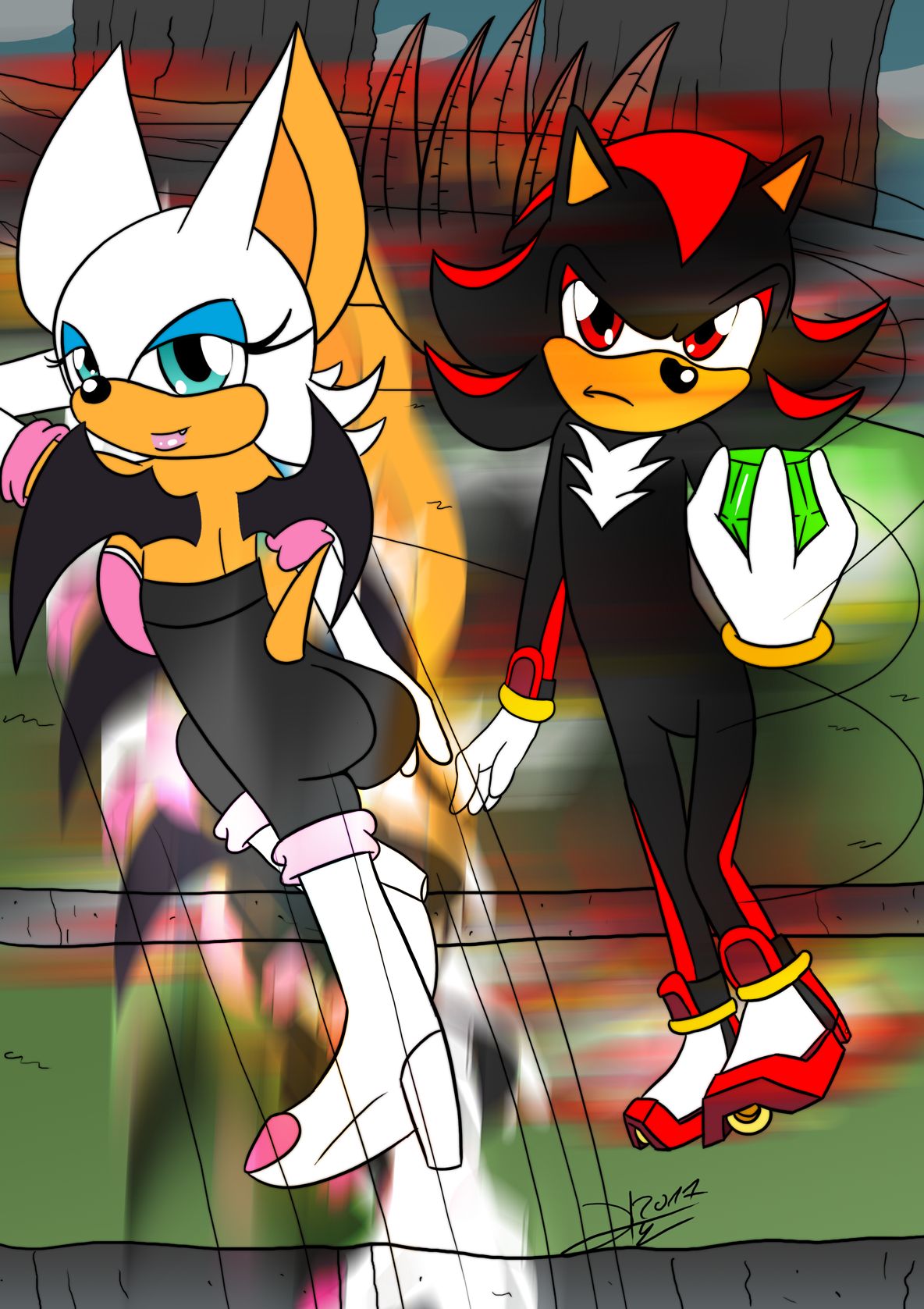 Shadow The Hedgehog Gender Bender Porn - Shadow & Rouge - Hell Comes to the Jungle - Porn Cartoon Comics