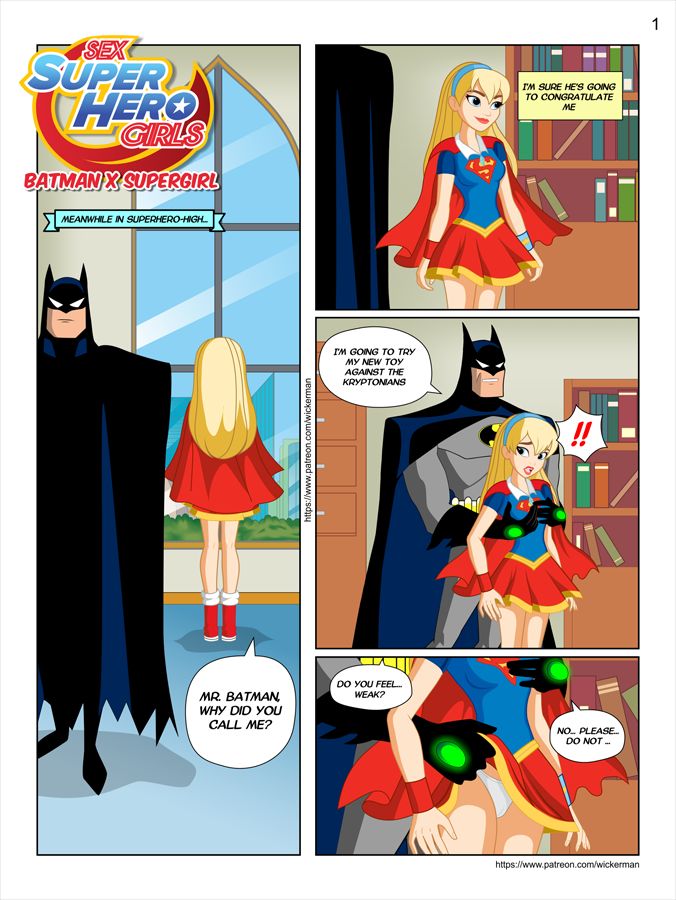 Sex Super Hero Girls- Batman X Supergirl - Porn Cartoon Comics