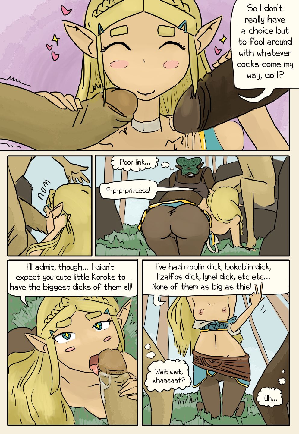 Two Koroks Fuck Zelda- Lefthand Luke - Porn Cartoon Comics