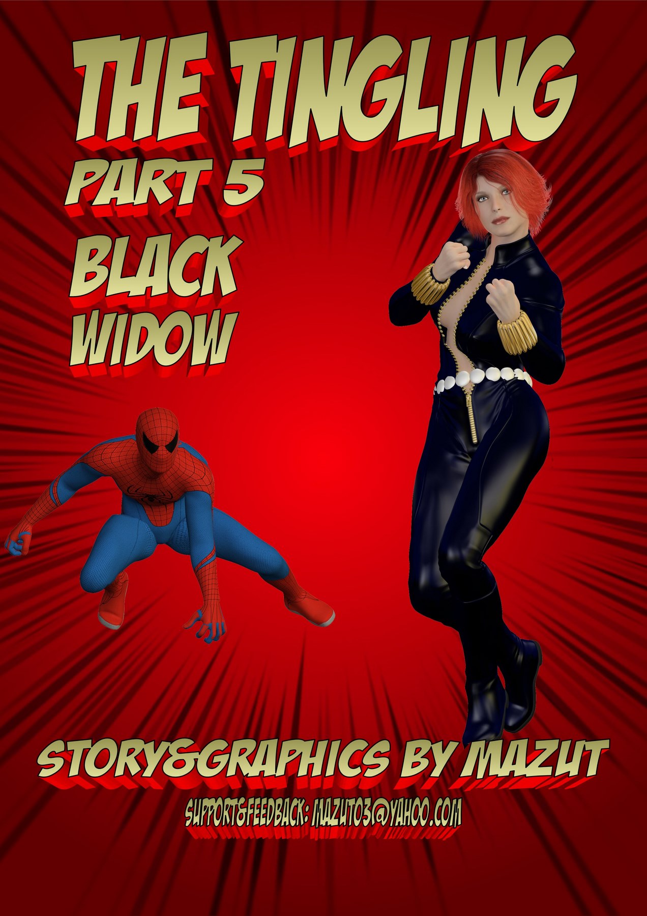 Black Widow Porn Comics - The Tingling 5 - Black Widow by Mazut - Porn Cartoon Comics