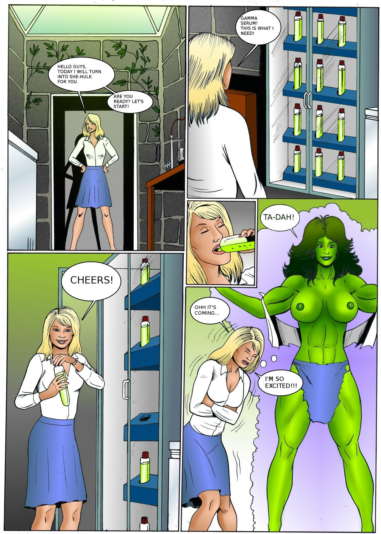She Hulk Amazing Transformations Porn Cartoon Comics