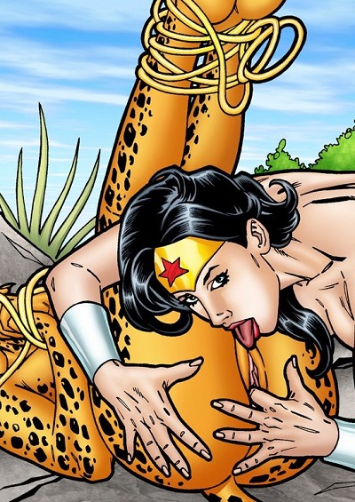 Wonder Woman Lesbian Sex Comics - Wonder Woman and Cheetah Lesbian sex (JLA) - Porn Cartoon Comics