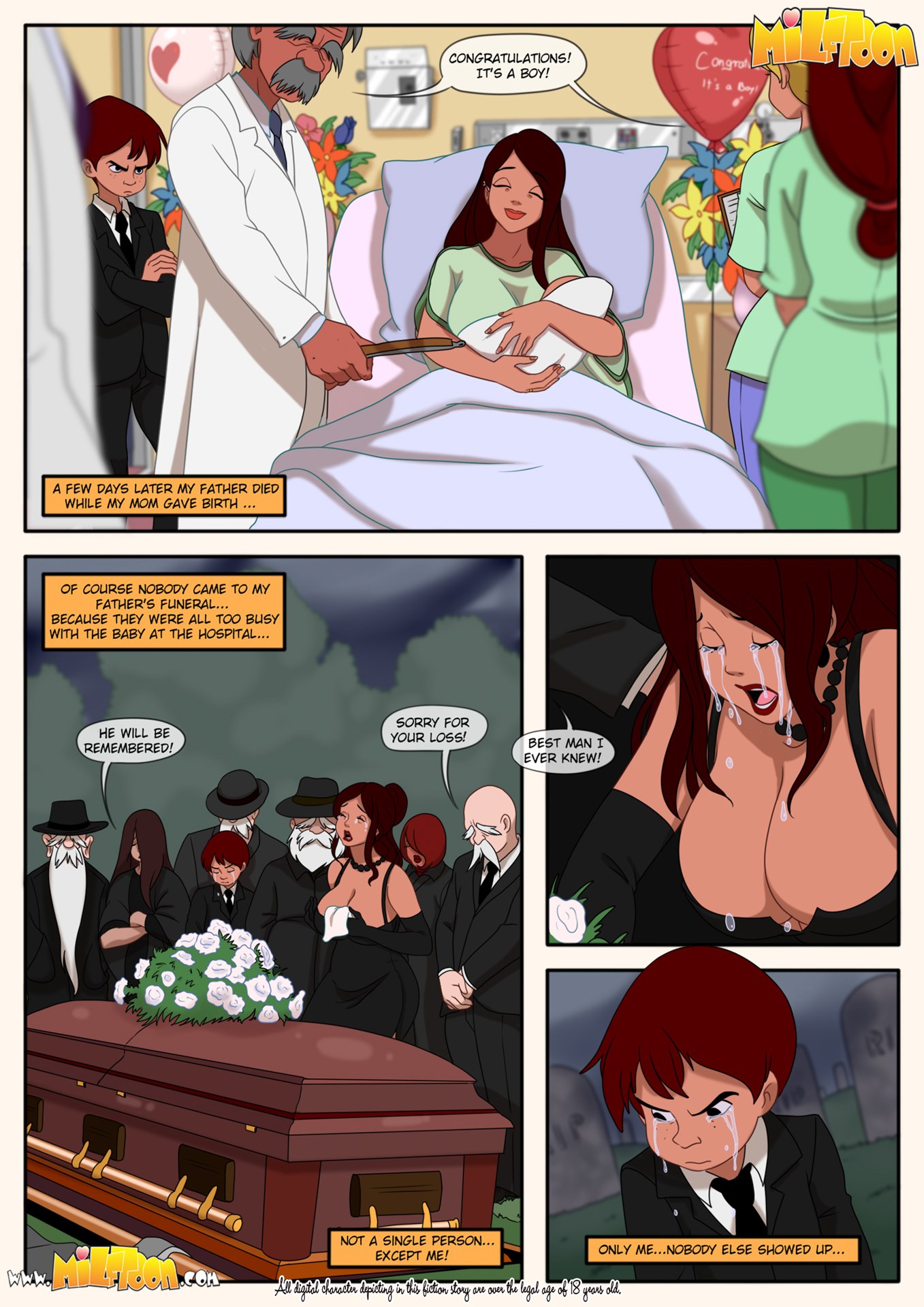 Funeral comic porn