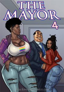 Black Lesbian Toon - The Mayor 4- BlacknWhite - Porn Cartoon Comics
