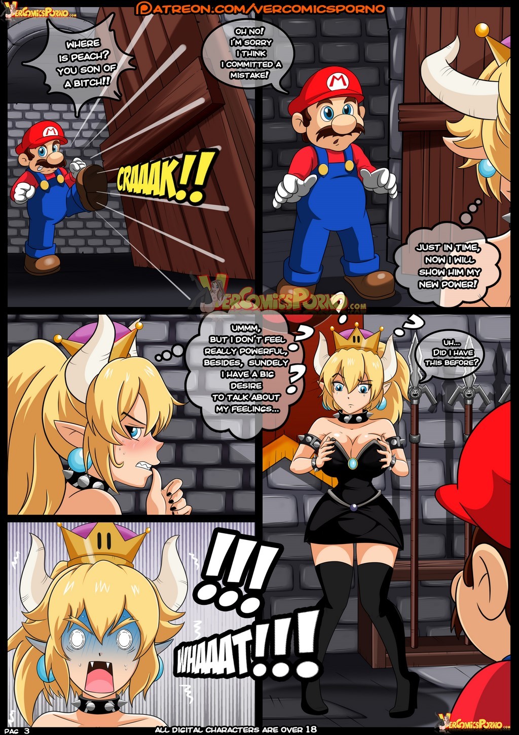 1024px x 1451px - Bowsette Rescate â€“ Super Mario Brothers (Croc) - Porn Cartoon Comics